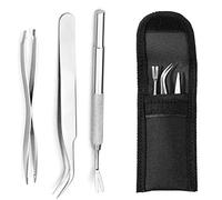 EasyULT Crochets à Tiques[3 Pièces], Professionnelle Tique Remover Crochet Tiques Ensemble en Acier Inoxydable, Facile Supprimer Tiques pour Chien/Chat/Homme