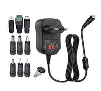 EasyULT Multifonctionnel 12W Universal Adaptateur d'alimentation Régulée à Découpage avec 9 Prises Différentes pour 3-12 V Les Appareils Ménagers(1000 mA)