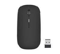 EasyULT Souris Bluetooth, Souris sans Fil, Deux Modes(BT 5.1+2.4G sans Fil), 1000/1200/1600 DPI Réglable Rechargeable Wireless Mouse, Ordinateur Portable pour Windows7/8/10/XP/Mac ios13(Noir)