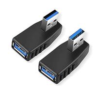EasyULT USB 3.0 adaptateurs[2-Pièces],90 degrés à Angle Droit mâle à Femelle Adaptateur USB 3.0(Compris Angle Gauche et Angle Droit Adaptateur)