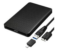 EasyULT USB 3.0 Boitier Disque Dur 2.5, USB Externe 2.5 Pouces Disque, pour SATA HDD et SSD de 2,5'' et 7/9.5 mm, Haute Vitesse à 5Gbps, Accélération UASP sans Outils