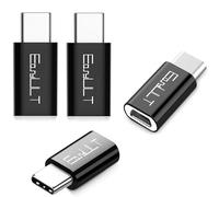 EasyULT USB C Adaptateur, Adaptateur USB Type C vers Micro USB(4-Pièces), et d'autres avec USB C(Noir)