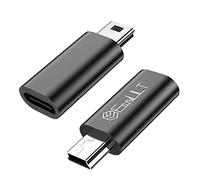 EasyULT USB C vers Mini USB 2.0 (Lot de 2),Type C Femelle zu Mini USB 2.0, Charge et Transfert de données, Compatible Lecteur mp3, Appareil Photo numérique,GPS,Enregistreur de Conduite