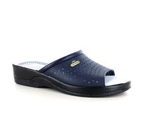 EASYWALK 900 Sandales Sabots Mules Chaussons Chaussures en Cuir, Femme, Bleu, EU 40