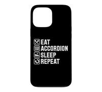 Eat Accordéon Sleep Repeat Simple Basic Icônes Coque pour iPhone 13 Pro Max