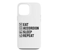Eat Accordéon Sleep Repeat Simple Basic Icônes Coque pour iPhone 13 Pro Max