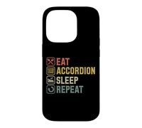 Eat Accordéon Sleep Repeat Simple Basic Icônes Coque pour iPhone 14 Pro
