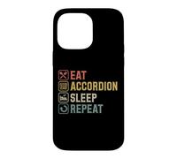 Eat Accordéon Sleep Repeat Simple Basic Icônes Coque pour iPhone 14 Pro Max