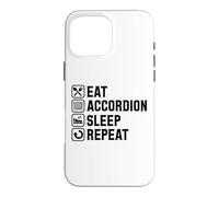 Eat Accordéon Sleep Repeat Simple Basic Icônes Coque pour iPhone 16 Pro Max