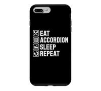 Eat Accordéon Sleep Repeat Simple Basic Icônes Coque pour iPhone 7 Plus/8 Plus
