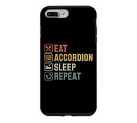 Eat Accordéon Sleep Repeat Simple Basic Icônes Coque pour iPhone 7 Plus/8 Plus