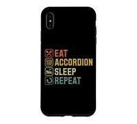 Eat Accordéon Sleep Repeat Simple Basic Icônes Coque pour iPhone XS Max