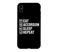 Eat Accordéon Sleep Repeat Simple Basic Icônes Coque pour iPhone XS Max