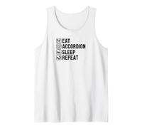 Eat Accordéon Sleep Repeat Simple Basic Icônes Débardeur