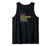 Eat Accordéon Sleep Repeat Simple Basic Icônes Débardeur