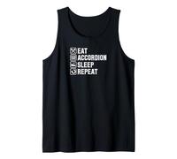 Eat Accordéon Sleep Repeat Simple Basic Icônes Débardeur