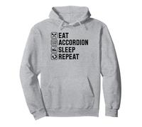 Eat Accordéon Sleep Repeat Simple Basic Icônes Sweat à Capuche