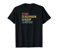 Eat Accordéon Sleep Repeat Simple Basic Icônes T-Shirt