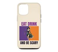 Eat Drink Be Scary Sorcière rétro Halloween Party Coque pour iPhone 12/12 Pro