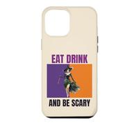 Eat Drink Be Scary Sorcière rétro Halloween Party Coque pour iPhone 12 Pro Max
