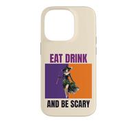 Eat Drink Be Scary Sorcière rétro Halloween Party Coque pour iPhone 14 Pro