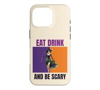 Eat Drink Be Scary Sorcière rétro Halloween Party Coque pour iPhone 16 Pro