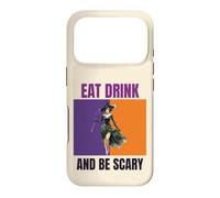 Eat Drink Be Scary Sorcière rétro Halloween Party Coque pour iPhone 17 Pro