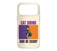 Eat Drink Be Scary Sorcière rétro Halloween Party Coque pour iPhone 17 Pro Max