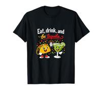Eat Drink Be Tequila Party Crew Taco Margarita T-Shirt
