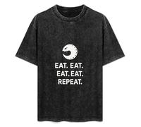 Eat Eat Eat Repeat 40K Wh40K Wh Tyranid Tyranids Xenos Alien Mens T-Shirt Black Unisex Top Tee M