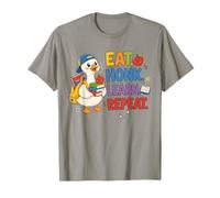 Eat Honk Learn Repeat Goose pour Tout-Petits garçons et Filles, Retour à l'école T-Shirt