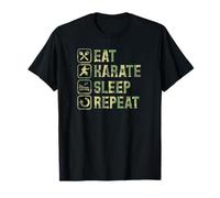 Eat Karaté Sleep Repeat Simple Basic Arts Martiaux T-Shirt