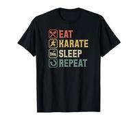 Eat Karaté Sleep Repeat Simple Basic Arts Martiaux T-Shirt