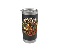 Eat Like A Local Vintage Australie Chemise Australienne Gobelet isotherme en acier inoxydable double paroi