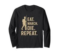 Eat March Die Repeat - Reenactor Soldat de la Guerre Civile Manche Longue