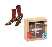 EAT MY SOCKS - Chaussettes originales et amusantes - Design Candy Box - Chaussettes de longueur moyenne - Confort et durabilité - Idéal pour les hommes et les femmes - Tailles 36 à 45-1 paire