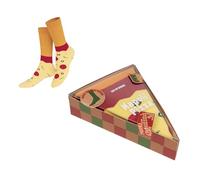 EAT MY SOCKS - Chaussettes originales et amusantes - Design de tranches de pizza - Chaussettes hautes - Confort et durabilité - Idéal pour les hommes et les femmes - Tailles 36 à 45-1 paire
