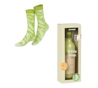 EAT MY SOCKS - Chaussettes originales et amusantes - Design en forme de vin blanc - Chaussettes de longueur moyenne - Confort et durabilité - Pour hommes et femmes - Tailles 36 à 45-1 paire