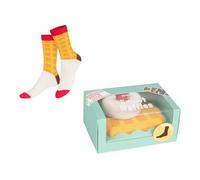 EAT MY SOCKS - Chaussettes originales et amusantes - Design gaufré - Chaussettes de longueur moyenne - Confort et durabilité - Idéal pour les hommes et les femmes - Tailles 36 à 45-1 paire