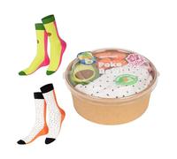 EAT MY SOCKS - Chaussettes originales et amusantes - Design Poke Dish - Chaussettes hautes - Confort et durabilité - Idéal pour les hommes et les femmes - Tailles 36 à 45-2 Paires