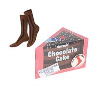 EAT MY SOCKS - Chaussettes originales et amusantes - Gâteau au chocolat - Chaussettes hautes - Confort et durabilité - Idéal pour les hommes et les femmes - Tailles 36 à 45-1 paire