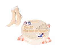 EAT MY SOCKS - Chaussettes originales et amusantes - Motif de fromage camembert - Chaussettes hautes - Confort et durabilité - Idéal pour les hommes et les femmes - Tailles 36 à 45-1 paire
