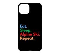 Eat Sleep Alpine Ski Repeat pour skieurs alpins Coque pour iPhone 15 Plus