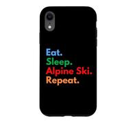 Eat Sleep Alpine Ski Repeat pour skieurs alpins Coque pour iPhone XR