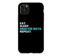 Eat Sleep Analyze Data Repeat Funny Analyst Slogan Slogan Coque pour iPhone 11 Pro Max