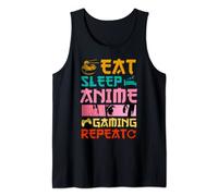 Eat Sleep Anime Gaming Repeat Kawaii Otaku Anime Manga Débardeur