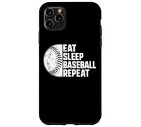 Eat Sleep Baseball Repeat Softball Catcher Batter Baseballer Coque pour iPhone 11 Pro Max