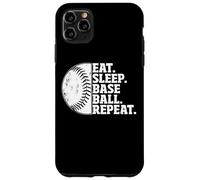 Eat Sleep Baseball Repeat Softball Catcher Batter Baseballer Coque pour iPhone 11 Pro Max