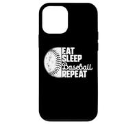 Eat Sleep Baseball Repeat Softball Catcher Batter Baseballer Coque pour iPhone 12 Mini