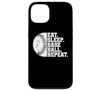 Eat Sleep Baseball Repeat Softball Catcher Batter Baseballer Coque pour iPhone 13